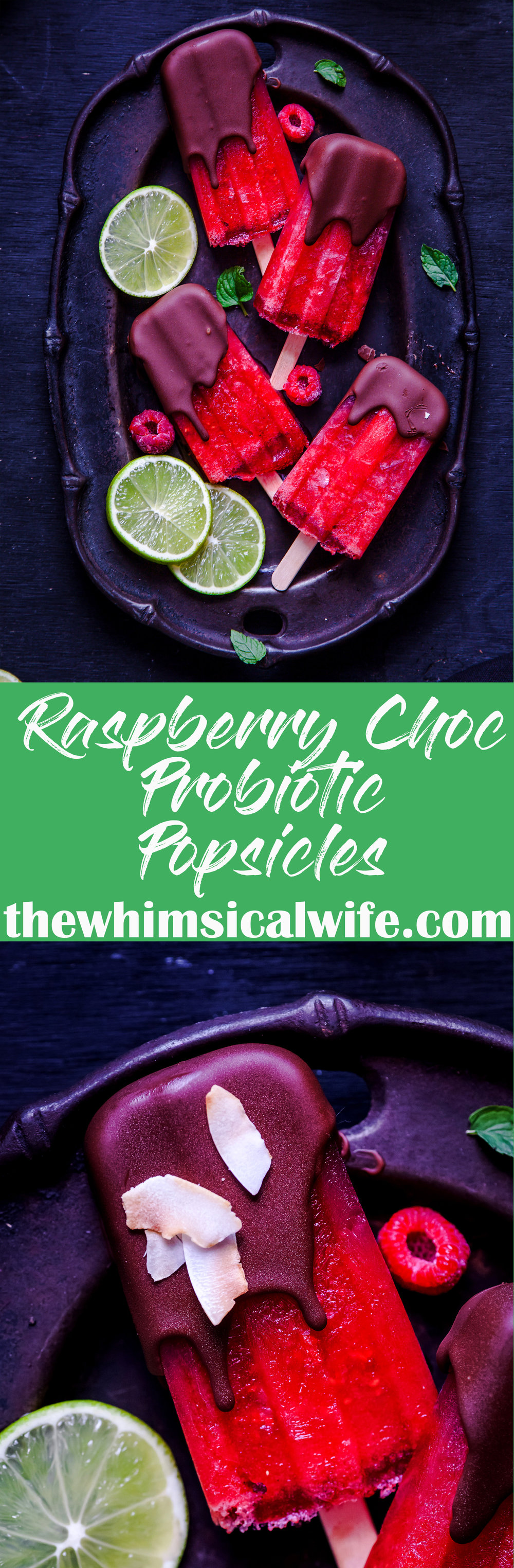 Sneaky Raspberry Choc Probiotic Popsicles {Dairy, Gluten, Nut & Egg Free}